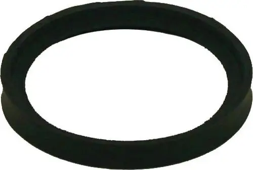 Schwarze gummiartige Dichtung mit runder Form, geeignet für Übergänge, möglicherweise von der Marke Wolf, für Dichtheitsanforderungen in technischen Anwendungen.